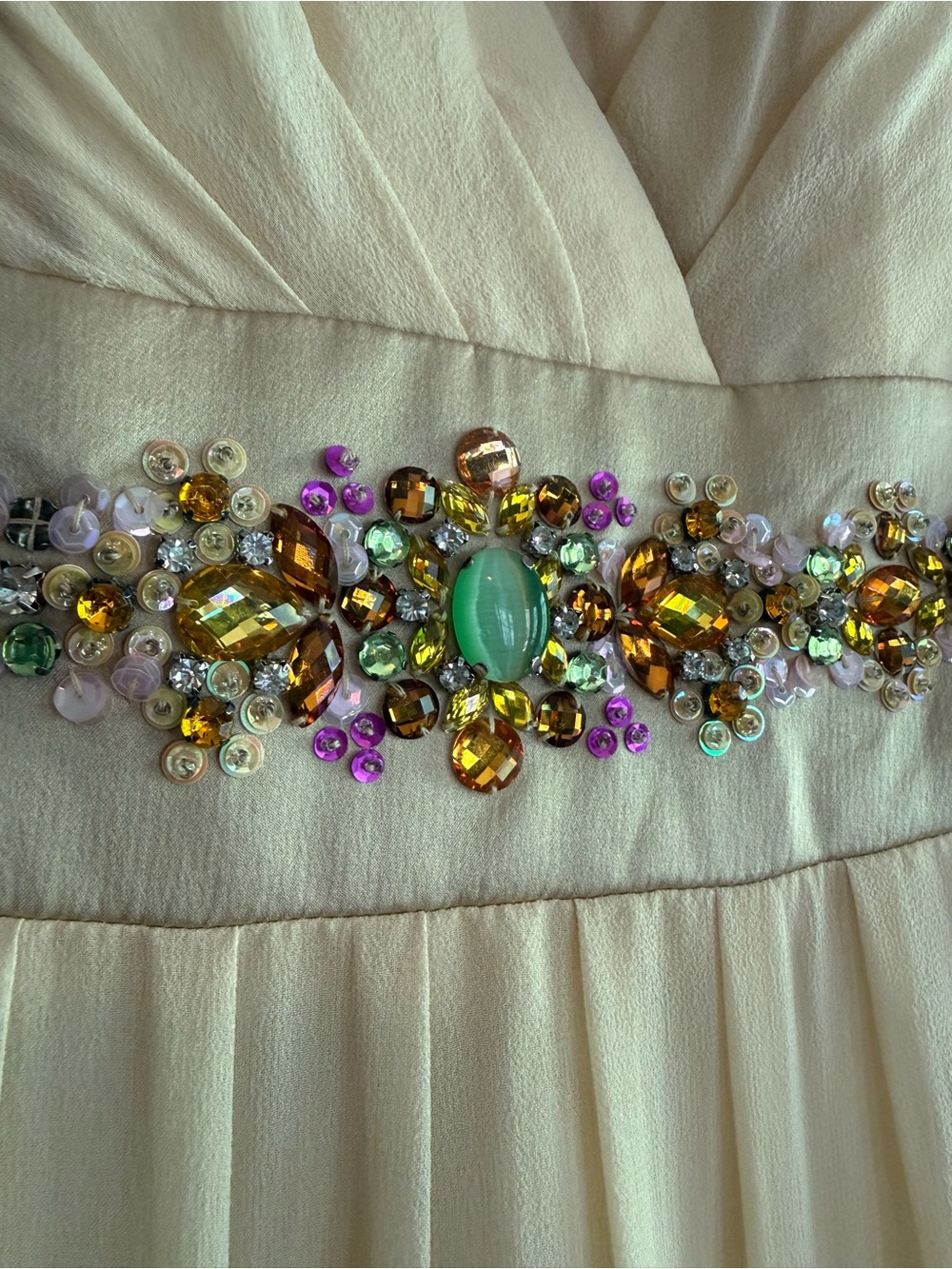 VINTAGE Y2K 100% Silk Beaded Dress Fairy Fairycore Whimsical Basix Black Label 2 - Picture 5 of 11